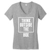 think outside the box Women's V-Neck T-Shirt