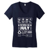 Born In July Women's V-Neck T-Shirt