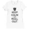 keep calm and roll out Ladies Fitted T-Shirt