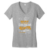 I'm a may woman I was born with my heart Women's V-Neck T-Shirt