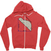 hypotenuse math humor Zipper Hoodie
