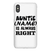 personalised auntie iPhoneX