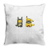 totoro &amp; pikachu onesie Throw Pillow