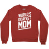 world's okayest mom funny Crewneck Sweatshirt