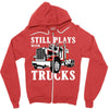 still plays with trucks family matching Zipper Hoodie