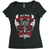 All Men are Created Equal but Only the Best are Born in October Women's Triblend Scoop T-shirt