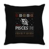 santa pisces christmas ugly t shirts Throw Pillow