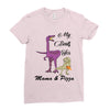 mama &amp; pizza dinasour Ladies Fitted T-Shirt