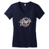 pop's barber shop Women's V-Neck T-Shirt