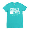 sarcastic comment loading please wait funny cool humour Ladies Fitted T-Shirt