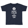 keep calm and disc golf on target frisbee basket Toddler T-shirt