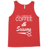 all i need is coffee sciossors Tank Top