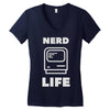nerd life is the best life Women's V-Neck T-Shirt