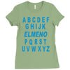 alphabet abc elemno Ladies Fitted T-Shirt