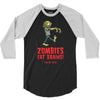 zombies eat brains 3/4 Sleeve Shirt