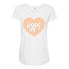 Hope With Heart Maternity Scoop Neck T-shirt
