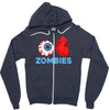 i heart zombies scary eye bloody heart halloween Zipper Hoodie
