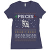 pisces christmas ugly sweater Ladies Fitted T-Shirt