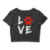 love dog paw Crop Top