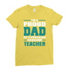 proud dad of a freaking awesome teacher. father's day gift for dad. Ladies Fitted T-Shirt