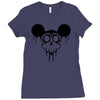dead mickey mouse halloween Ladies Fitted T-Shirt