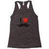 i love mustache Racerback Tank