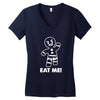 gingerbread man eat me Women's V-Neck T-Shirt
