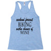 weekend forecast biking with a change of wine Racerback Tank