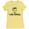 i like turtles t shirt s m l xl 2xl 3xl funny zombie kid humor geeky n Ladies Fitted T-Shirt