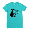 crazy cat lady Ladies Fitted T-Shirt