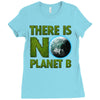 there is no planet  b earth day Ladies Fitted T-Shirt