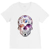 Colorful Skull V-Neck Tee