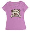 cute pug dog Women's Triblend Scoop T-shirt