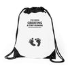 I've Been Creating A Tiny Human What Have You Been Doing Today Drawstring Bags