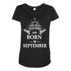 The Best Teachers Are Born In September Maternity Scoop Neck T-shirt