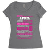 quens are born in april Women's Triblend Scoop T-shirt