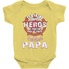 papa heros Baby Onesie