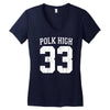 polk high Women's V-Neck T-Shirt