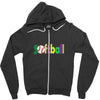 softball neon rhinestud Zipper Hoodie
