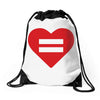 Equality Heart Drawstring Bags