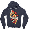 true love pizza slice Zipper Hoodie