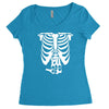beer belly xray skeleton funny Women's Triblend Scoop T-shirt