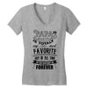 My Papa is Totally My Most Favorite Guy Of All Time Women's V-Neck T-Shirt