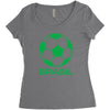 brasil sport soccer ball fun Women's Triblend Scoop T-shirt