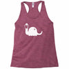 apatosaurus white Racerback Tank