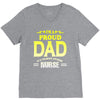 proud dad nurse V-Neck Tee