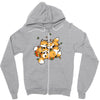 playful foxes Zipper Hoodie