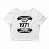 Premium Vintage 1971 Crop Top