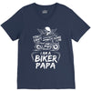You Cant Scare Me I am Biker Papa V-Neck Tee
