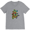 mega turtles V-Neck Tee
